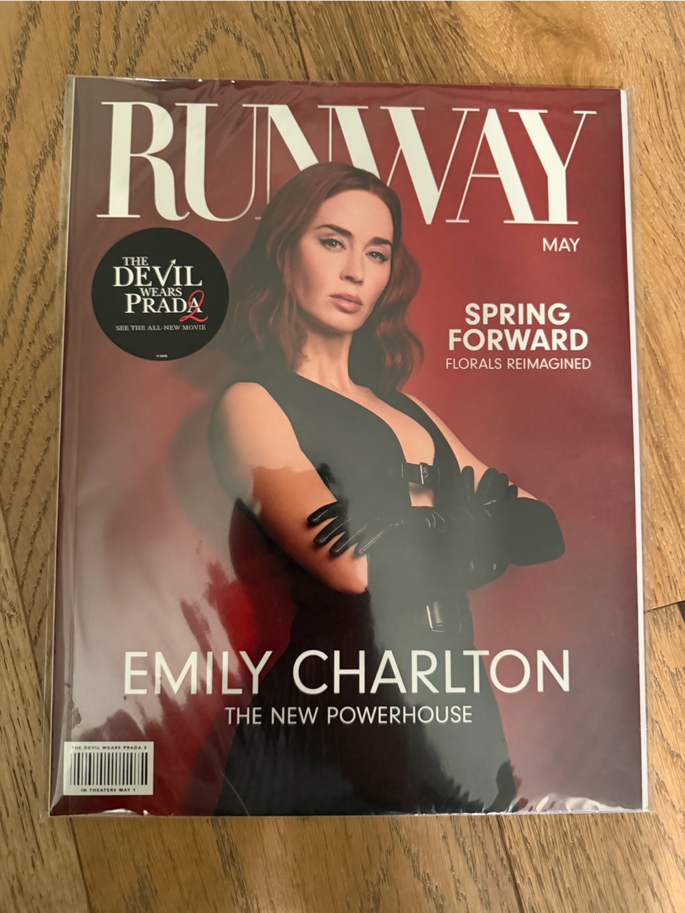 RUNWAY May Issue - Emily Charlton Cover in Red